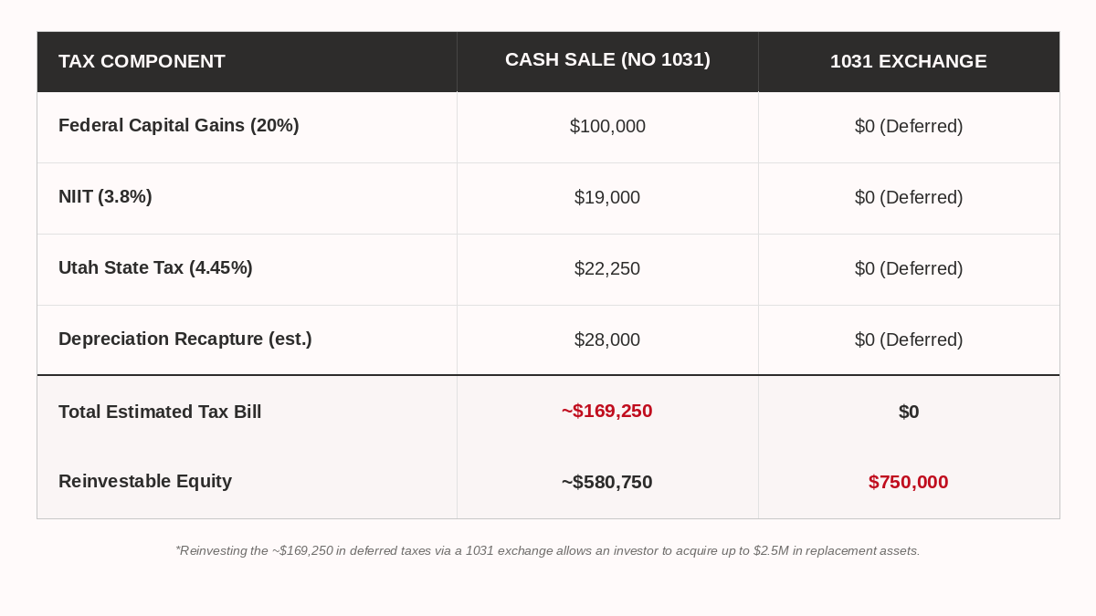 Tax savings sample